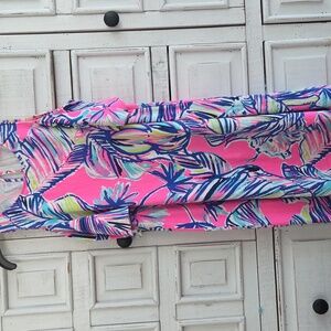 Lilly Pulitzer Somerset Cold Shoulder Tiki Dress in Tiki Pink Cabana NWOT